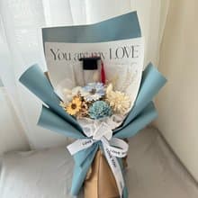 永生花 畢業花束 藍色系 蔚藍天空款