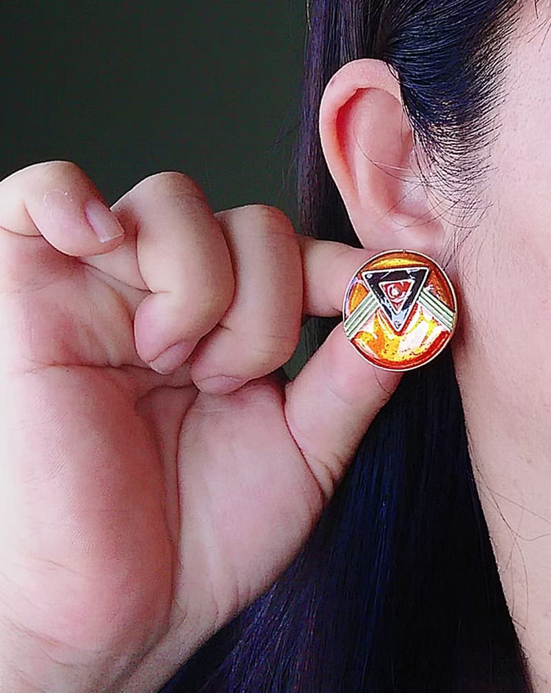 Vintage Jewelry 西洋古董飾品 復古普普 幾何 針式耳環