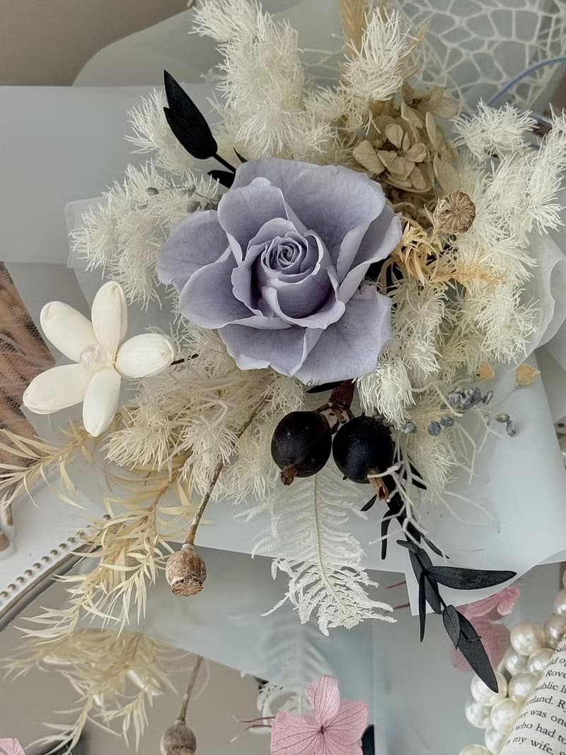 嗜花所 - 藍莓奶昔 七夕情人花束 花禮 情人節 花束 告白花束