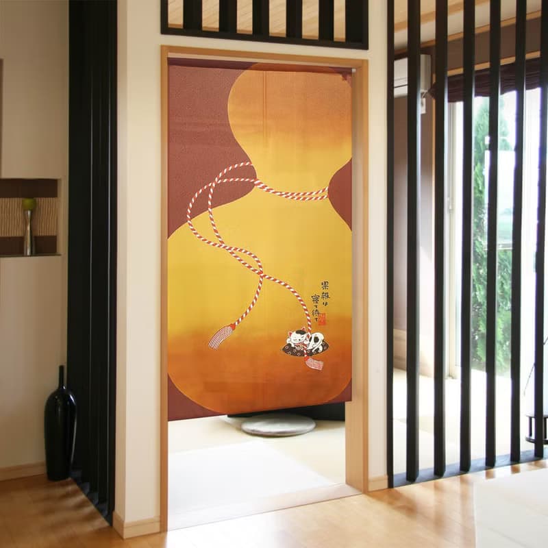 【預訂】日本製 酣睡招財貓門簾
