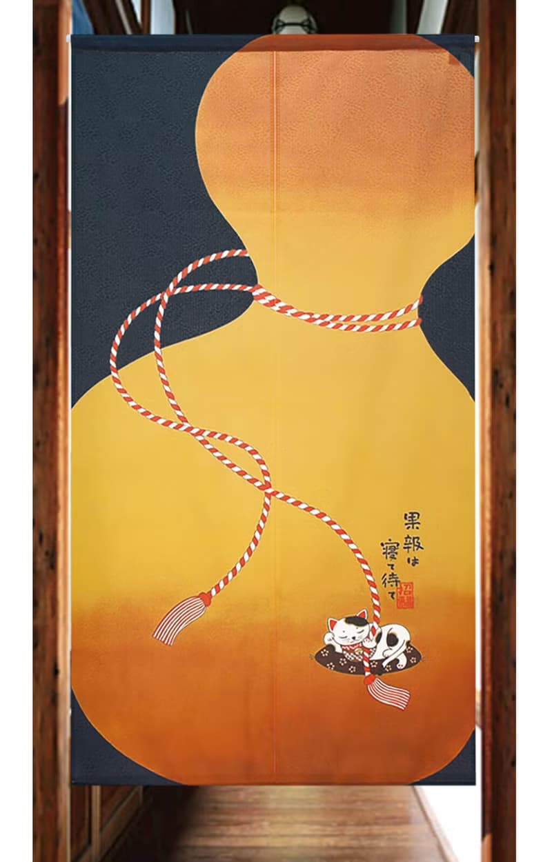 【預訂】日本製 酣睡招財貓門簾