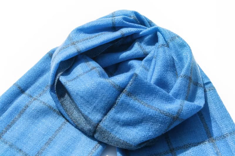 喀什米爾Cashmere 針織圍巾 純羊毛圍巾 手織圍巾 編織圍巾-格紋