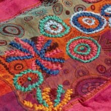 喀什米爾Cashmere/水煮羊毛披肩/針織圍巾/刺繡圍巾/羊絨披巾-花