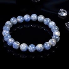 一圖一物│#488 9mm 油畫藍晶水晶手鍊 金祖母晶共生 淨化療癒