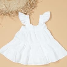 Natural linen boho dress, dress for girl, Easter baby dress, summer baby  dress