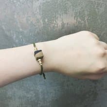 黃銅木手環