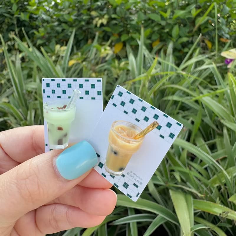 特飲系列- 珍珠奶茶/薄荷朱古力/紫薯珍珠 手作 襟章 心口針 胸針