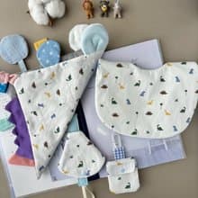 寶寶彌月禮 文青小恐龍 口水巾 新生兒彌月禮  圍兜兜