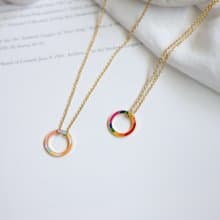彩虹項鍊  LGBT 鍍k金 項鍊 頸鏈 彩虹 手鍊