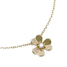 【日本直送】ヴァンクリーフ&アーペル Van Cleef & Arpels フリヴォルミニ ネックレス 1Pダイヤ K18YG 約3.4g レディース【中古】
