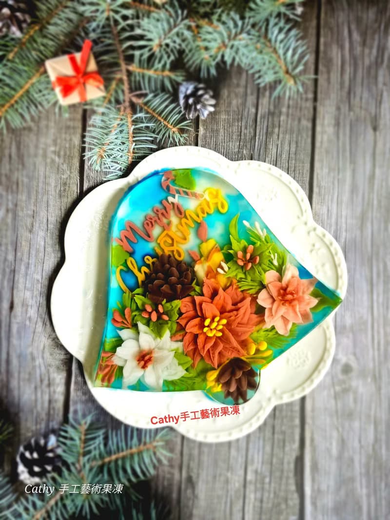 8寸鈴鐺蛋糕造型聖誕節,首選禮物聖誕樹果凍蛋糕