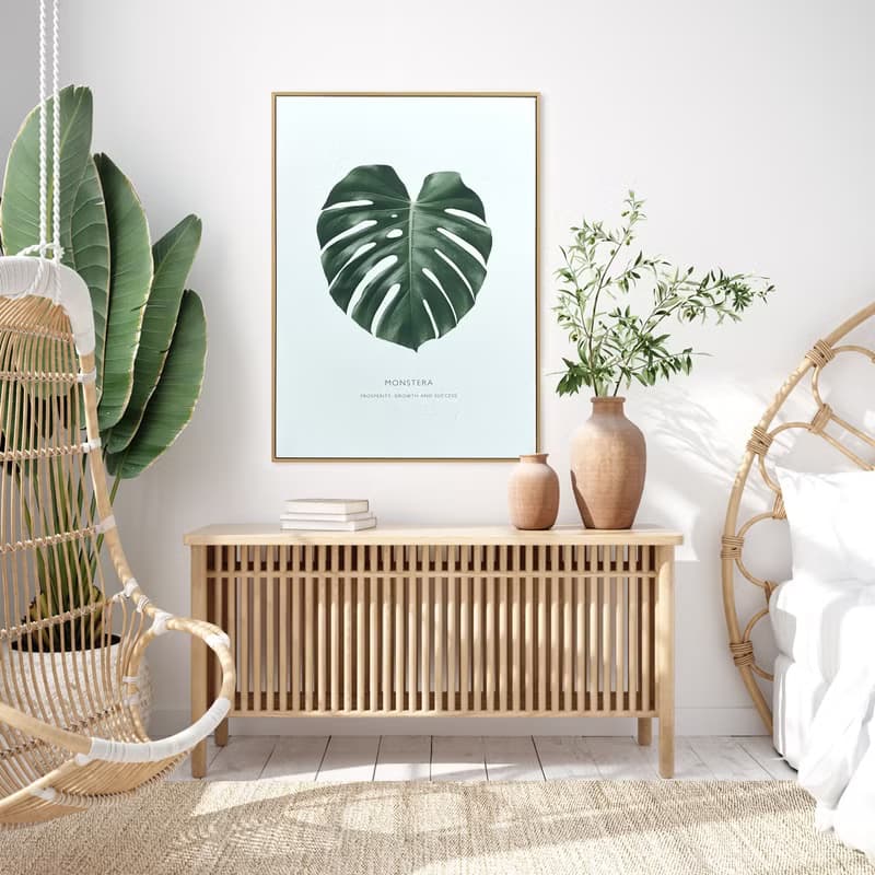 欣欣向榮–龜背竹-畫/哪裡買畫/旅店掛畫/客廳/植物/家居佈置