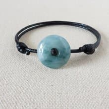 本命年【平安‧如意】飄花翡翠韓國蠟線手鍊*sgb15*招財、防小人