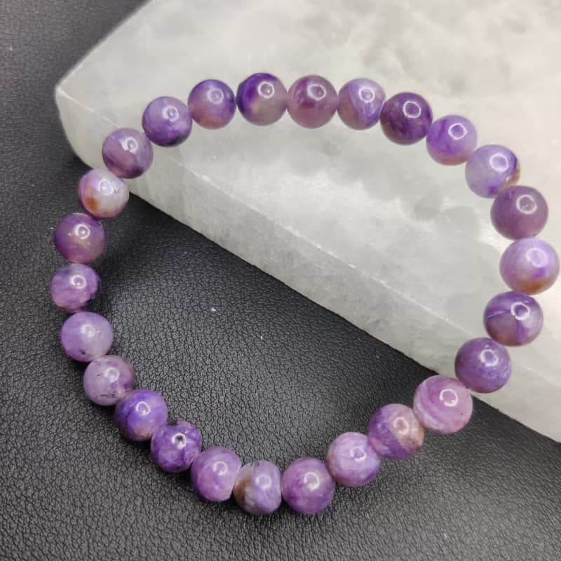 【訂製品】紫龍晶 Charoite 8-12mm 巴西 手串 手鍊 天然水晶