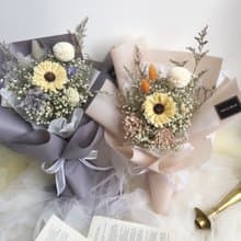 畢業花束/向日葵/滿天星乾燥花/木棉花乾燥花