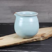 【送禮好物】360~400ml 汝窯無把 手拉坯 咖啡下壺 茶海 公道杯