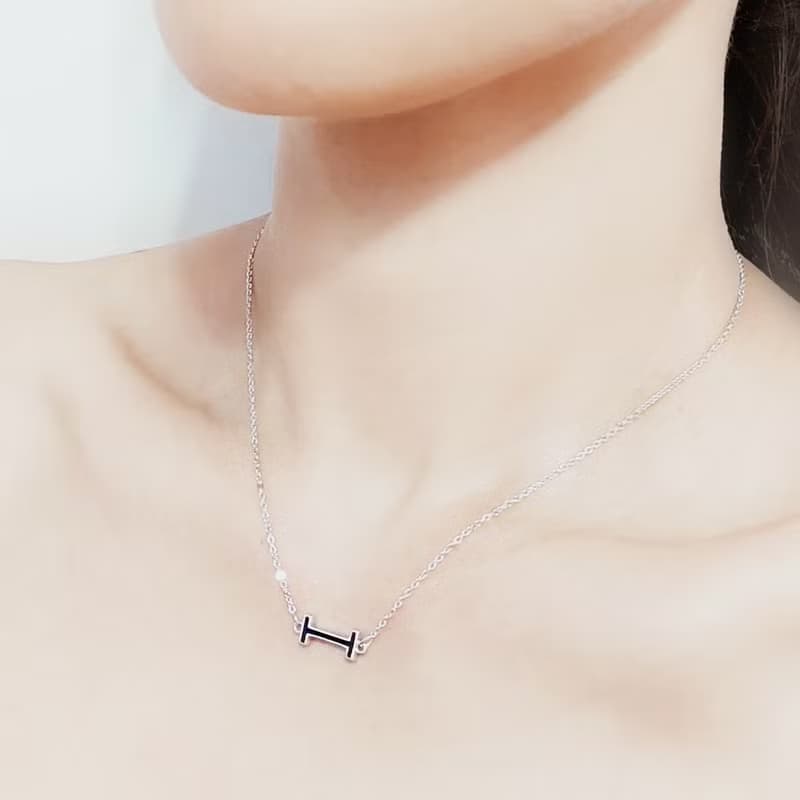 約定925純銀琺瑯項鍊 簡約經典設計 (禮盒裝)