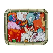 Wooden Puzzle - farm animals, Toddler Toys Age 2 3 4 5 year, Wood Montessori toy