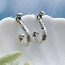 Vintage Jewelry 西洋古董飾品 銀色調 女帝的耳環 針式耳環