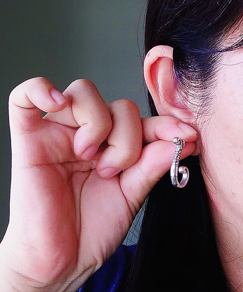 Vintage Jewelry 西洋古董飾品 銀色調 女帝的耳環 針式耳環