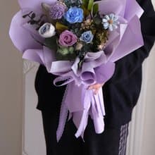 紫霞精靈 不凋花花束