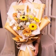【向日葵】畢業花束 謝師花束 老師禮物 /  永生花 乾燥花花束