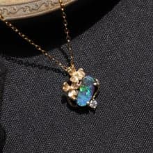 【花壇a kadan系列】k18/小幸運礫背蛋白石項鍊