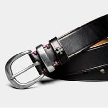 義大利植鞣牛皮腰帶 美式牛仔褲帶 休閑褲皮帶 不鏽鋼扣頭 35mm寬