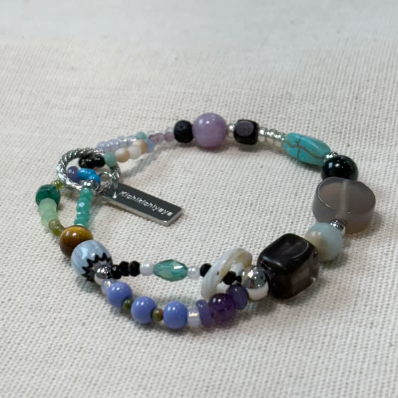 Bubble Gum Gemstone Bracelet 047