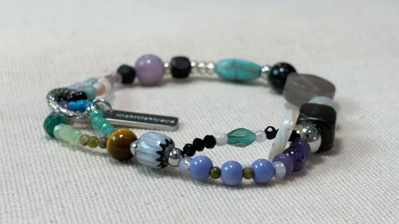 Bubble Gum Gemstone Bracelet 047