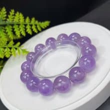 精品天然薰衣草紫水晶手串15.5mm冰透大顆粒手錬單圈男女朦朧浪漫