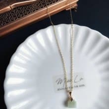 天然緬甸玉翡翠 冰糯種 長命百歲 長命鎖 禮物 項鍊 滿月禮 彌月