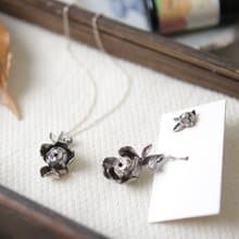 愛情的味道 純銀芍藥花 精油香氛項鍊