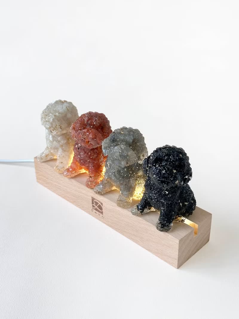 水晶 貴賓狗 M號 |  | 天然石手作 | 居家擺飾 療癒萌犬 |拉長石