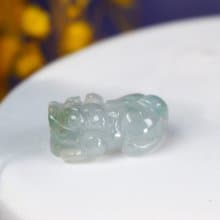 【招財神獸】冰飄花翡翠戰神貔貅 | 天然A貨翡翠 | 送禮