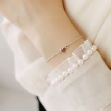 Love愛心純銀手鍊| 大人小孩款 母女姊妹鏈 簡約精緻 情人節禮物