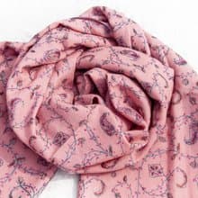 喀什米爾Cashmere/羊絨圍巾/純羊毛圍巾披巾/戒指絨披肩-刺繡花朵