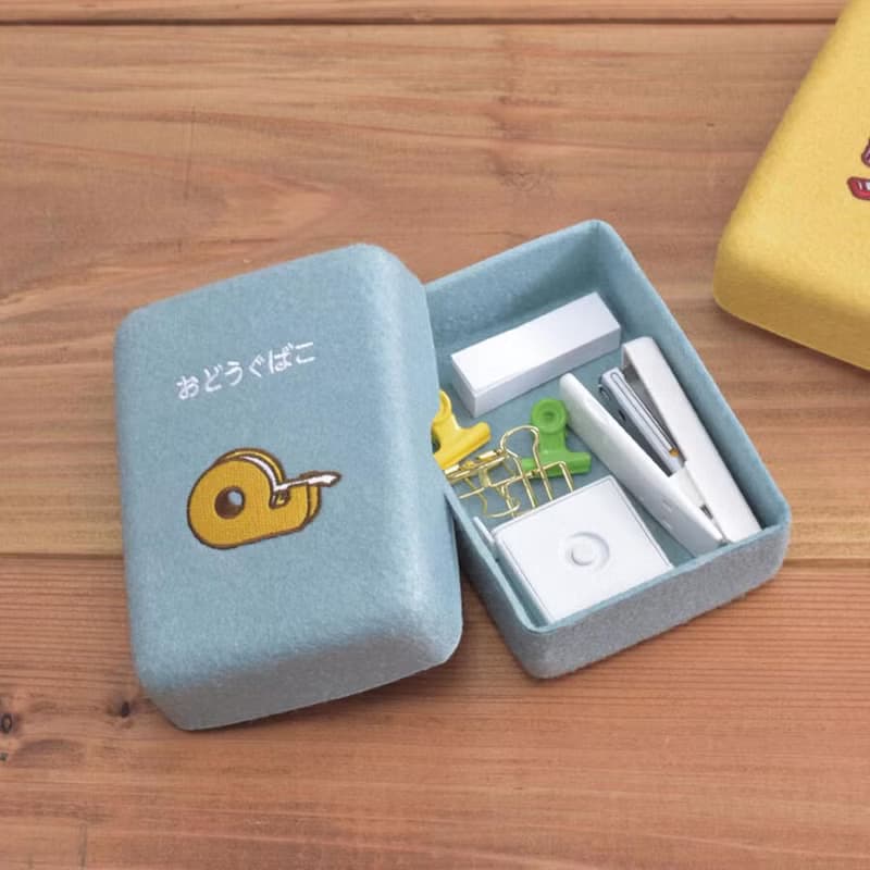 PUPU FELT 毛氈布收納包系列 / 卡式錄音帶 翻頁時鐘 文具收納盒