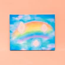 彩虹假期-掛畫/畫作/畫/裝飾畫/天空/雲/藍天/春天/療癒/奇幻