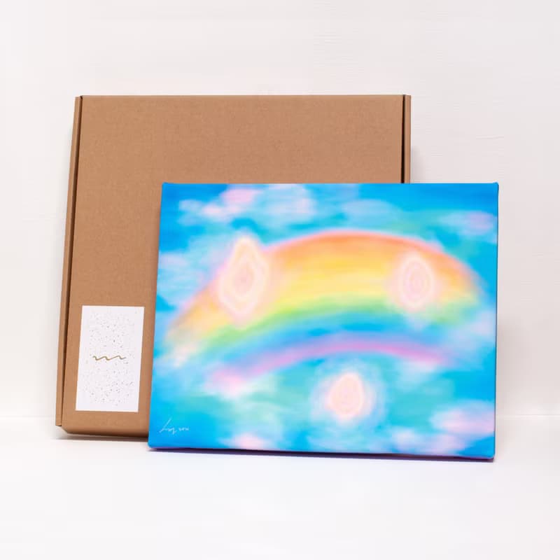 彩虹假期-掛畫/畫作/畫/裝飾畫/天空/雲/藍天/春天/療癒/奇幻