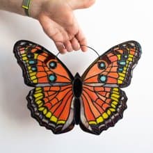 Butterfly Stained Glass, Handmade Glass Art, Window Suncatcher