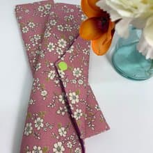 文青風環保筷袋  花季 清新粉  手作餐具袋.交換禮物.