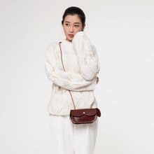 七月夏卡爾原創頭層牛皮手工迷妳單肩包可愛白搭斜挎包女手機包
