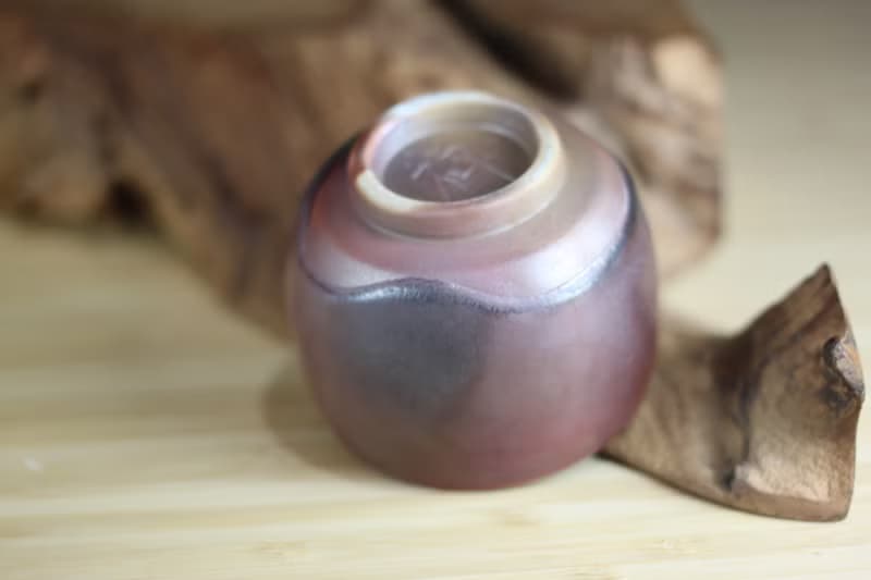 【送禮好物】80ml 柴燒 鐵釉 手拉坯茶杯 鶯歌名家葉敏祥手作