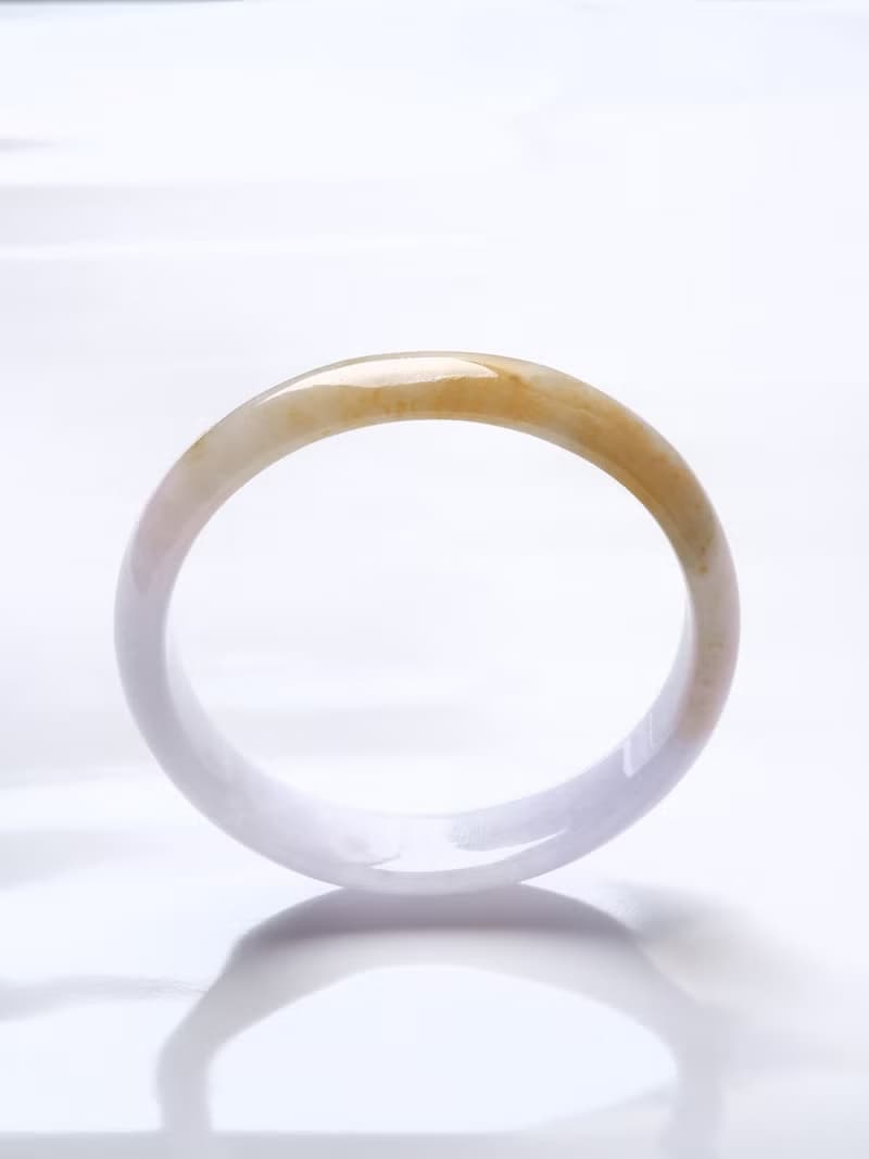 蘭金語 | 冰糯種 / 彩金 / 貴妃鐲 / 手圍17 | 天然A貨翡翠玉鐲