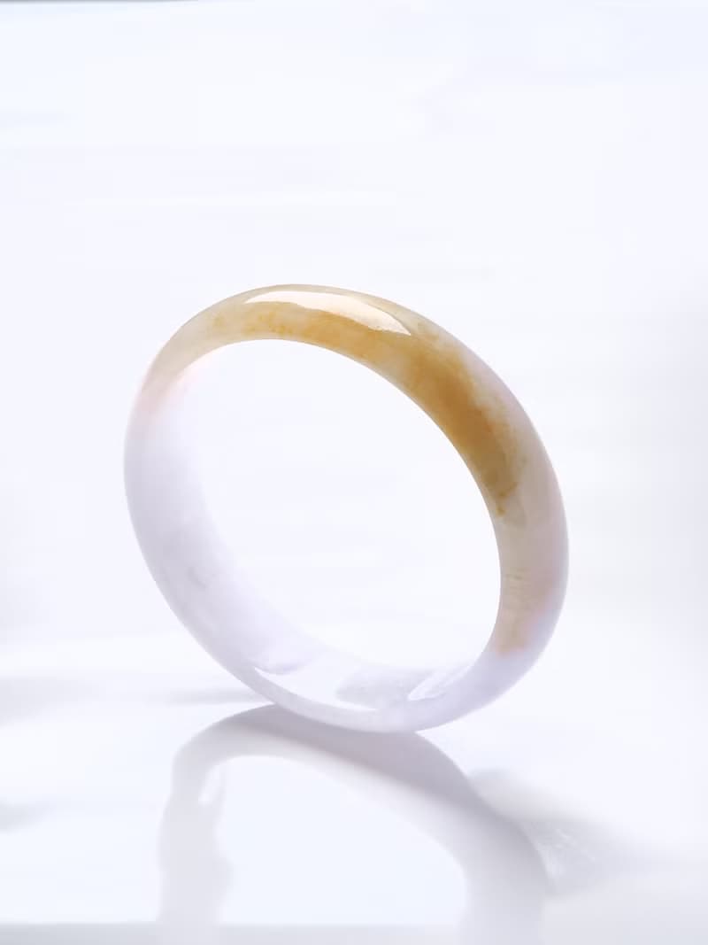 蘭金語 | 冰糯種 / 彩金 / 貴妃鐲 / 手圍17 | 天然A貨翡翠玉鐲