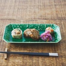瀬戸焼　マーガリート 長角皿　緑　八角皿|盛皿