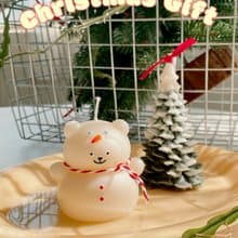 【獨家聖誕禮盒】聖誕雪人熊香氛蠟燭禮盒