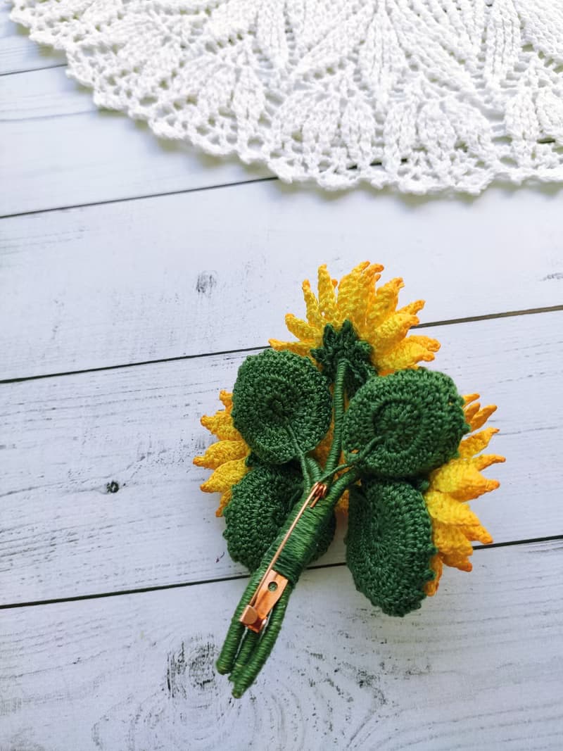 向日葵別針、向日葵胸針、花束飾品