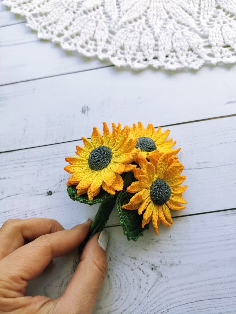 向日葵別針、向日葵胸針、花束飾品
